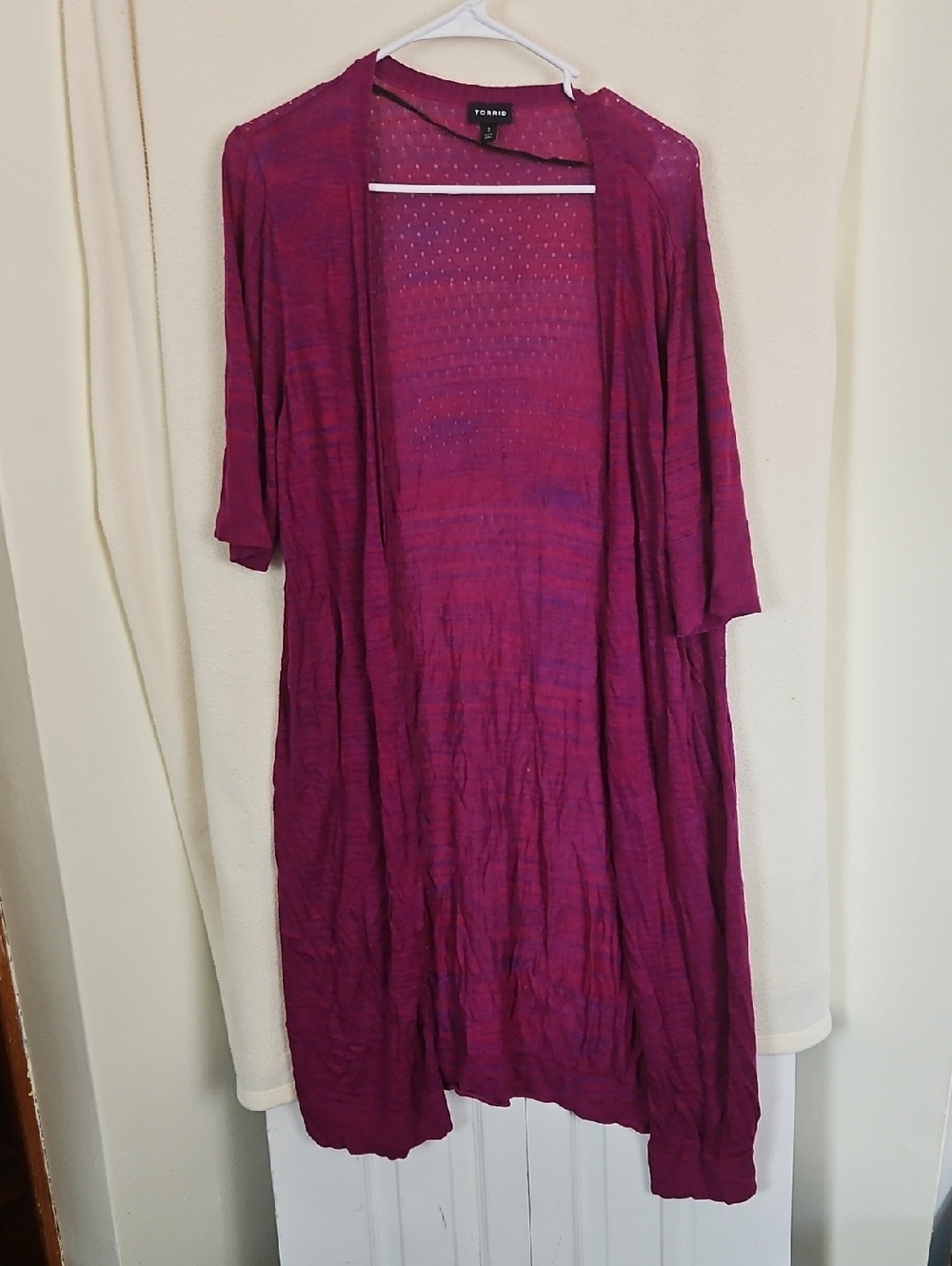 torrid Magenta-Purple Knit duster Cardigan